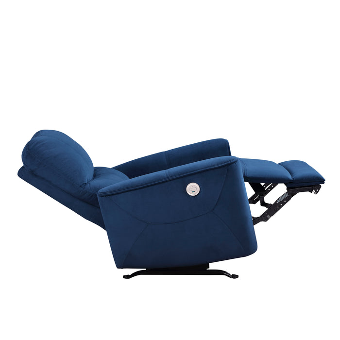 Artem Power Rocker Reclining Chair in Blue - 9645NV-1PW