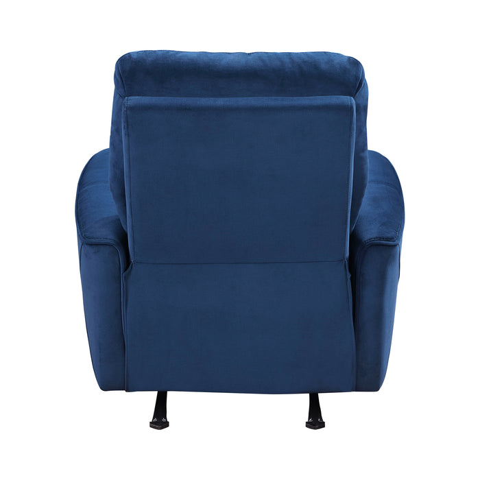 Artem Power Rocker Reclining Chair in Blue - 9645NV-1PW