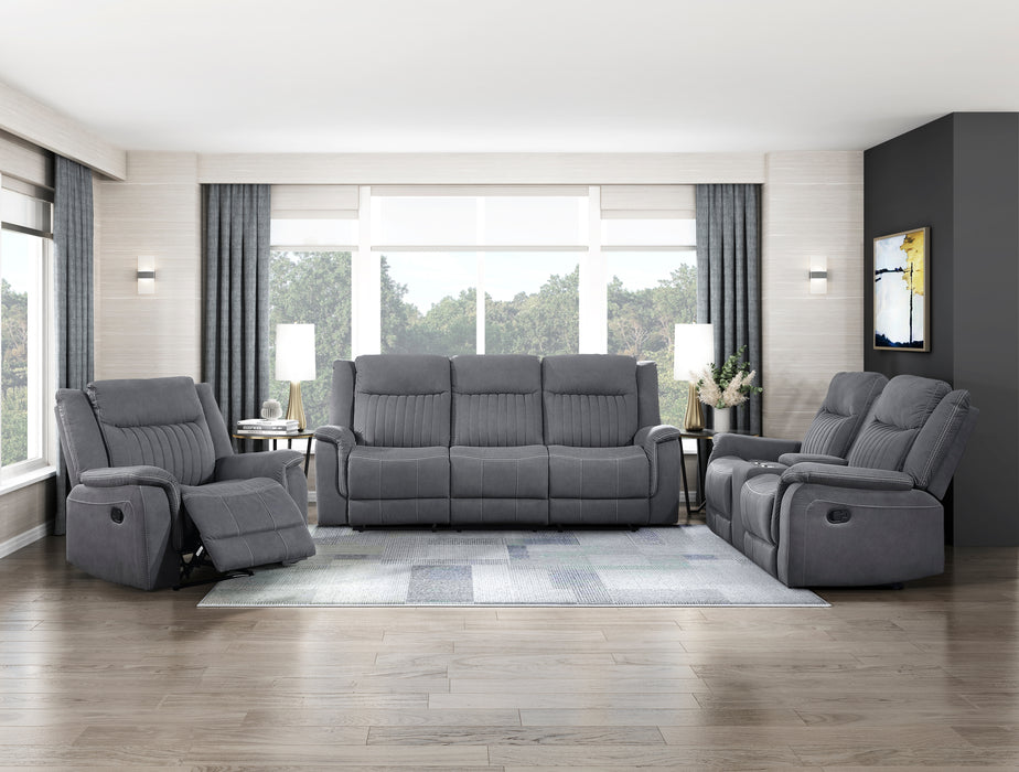 Dean Double Reclining Sofa in Gray - 9646GY-3