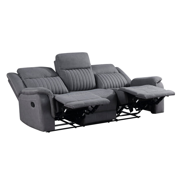 Dean Double Reclining Sofa in Gray - 9646GY-3