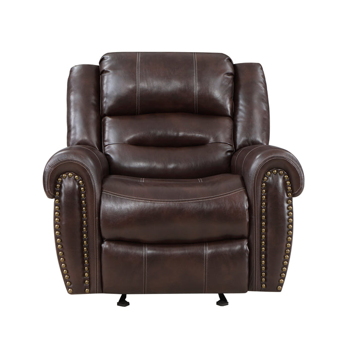 Center Hill Glider Reclining Chair in Brown - 9668NBR-1 image