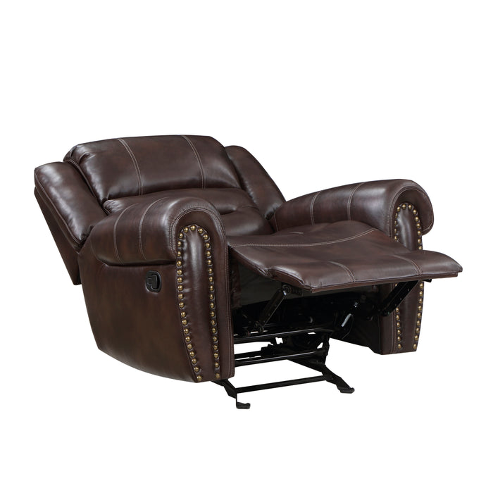 Center Hill Glider Reclining Chair in Brown - 9668NBR-1