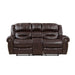 Center Hill Double Glider Reclining Loveseat with Center Console in Brown - 9668NBR-2 image