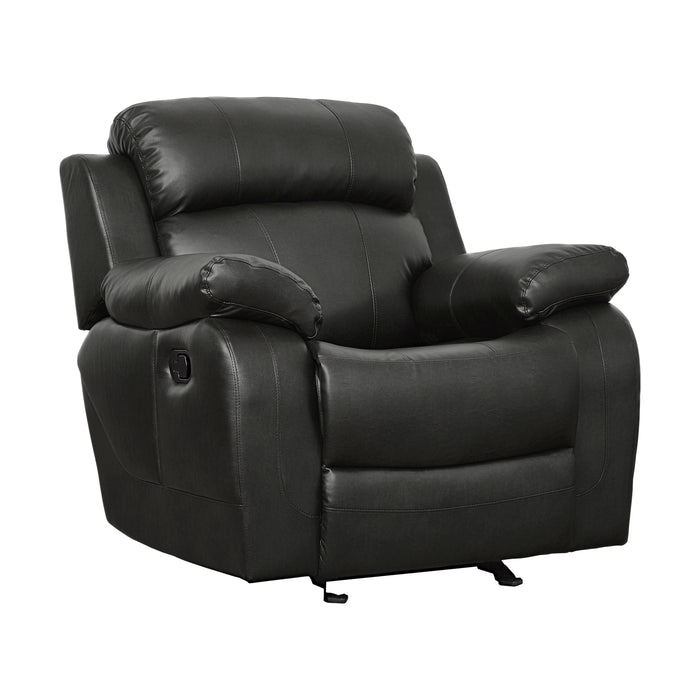 Marille Glider Reclining Chair in Black - 9724BLK-1