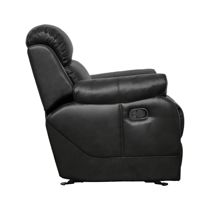 Marille Glider Reclining Chair in Black - 9724BLK-1