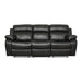 Marille Double Reclining Sofa with Center Drop-Down Cup Holders in Black - 9724BLK-3 image