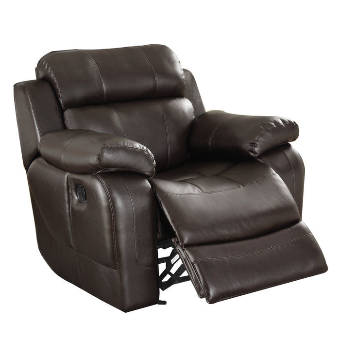 Marille Glider Reclining Chair in Brown - 9724BRW-1