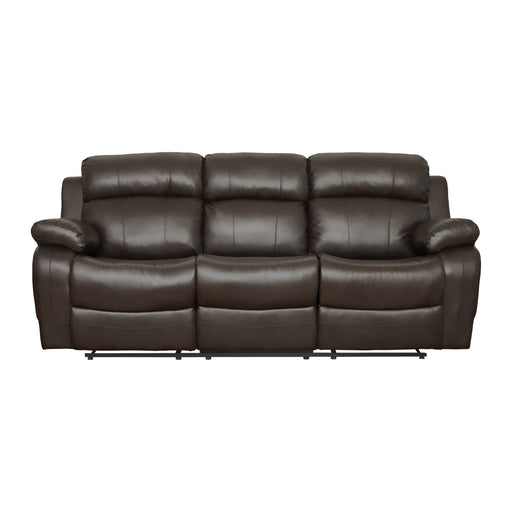 Marille Double Reclining Sofa with Center Drop-Down Cup Holders in Brown - 9724BRW-3 image