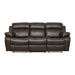 Marille Double Reclining Sofa with Center Drop-Down Cup Holders in Brown - 9724BRW-3 image