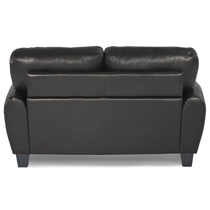 Rubin Loveseat in Black - 9734BK-2