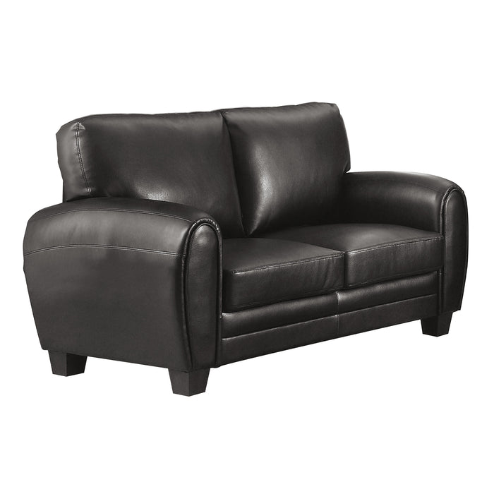 Rubin 2pc Set: Sofa, Love in Black - 9734BK*2