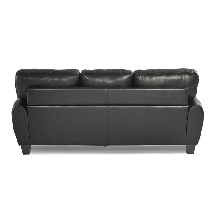 Rubin 2pc Set: Sofa, Love in Black - 9734BK*2