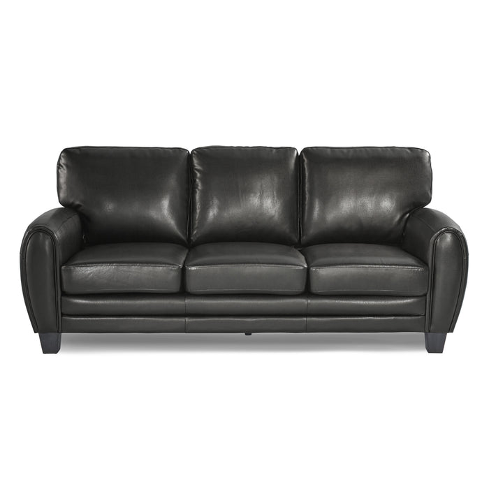 Rubin 2pc Set: Sofa, Love in Black - 9734BK*2