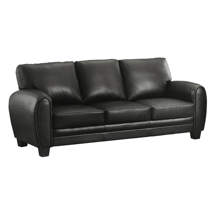 Rubin 2pc Set: Sofa, Love in Black - 9734BK*2