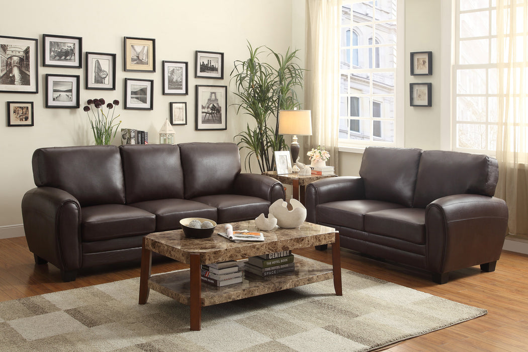 Rubin Loveseat in Brown - 9734DB-2