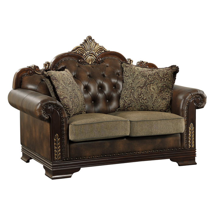 Croydon 2pc Set: Sofa, Love in Brown - 9815*2