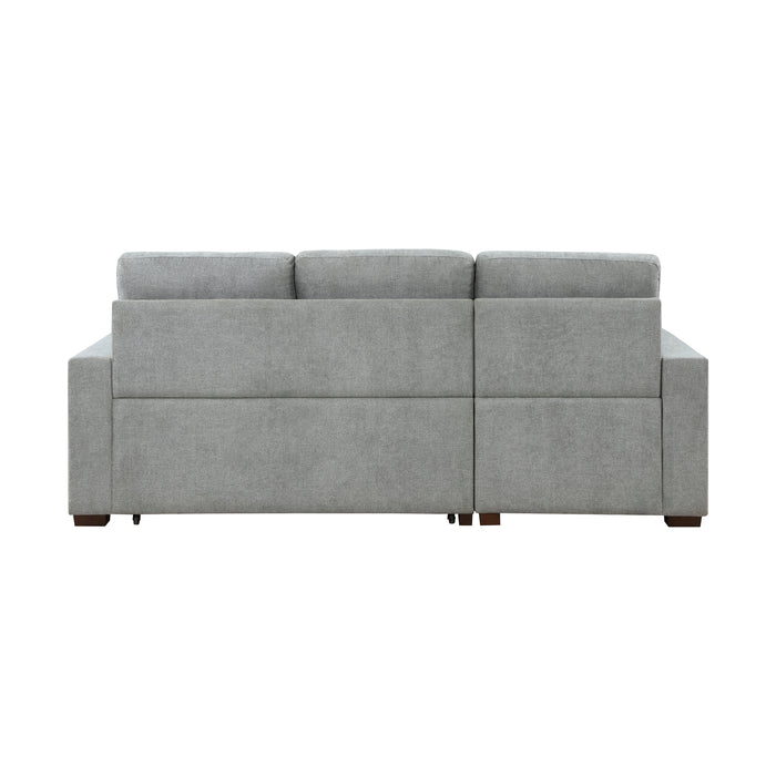 Waitsfield 2-Piece Sectional with Left Chaise, Pull-out Bed and Hidden Storage in Gray - 9816GY*2LCRL