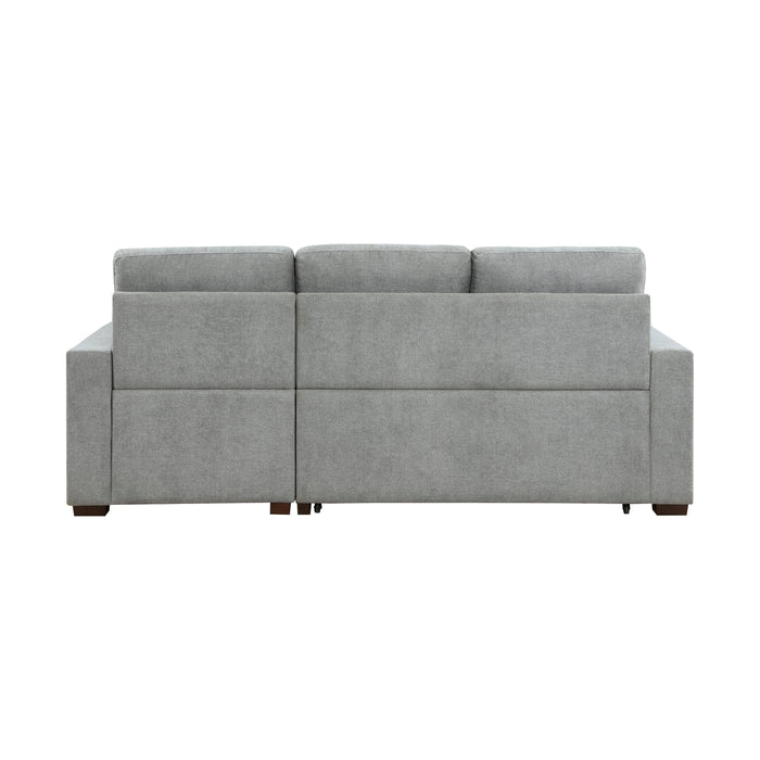 Waitsfield 2-Piece Sectional with Right Chaise, Pull-out Bed and Hidden Storage in Gray - 9816GY*SC