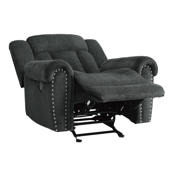 Nutmeg Glider Reclining Chair in Gray - 9901CC-1