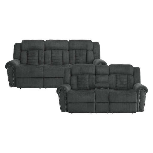 Nutmeg 2pc Set: Sofa, Love in Gray - 9901CC*2 image