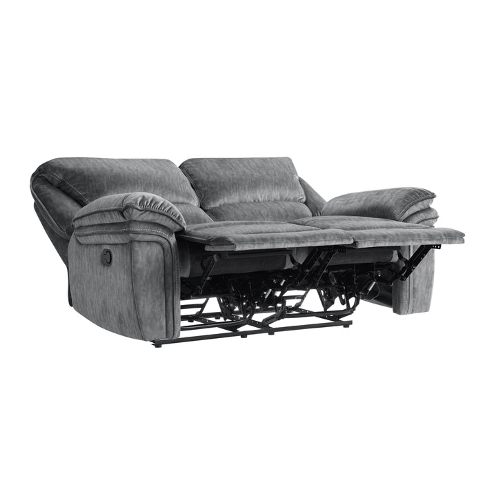 Muirfield Double Reclining Loveseat in Gray - 9913-2WC