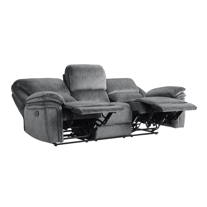 Muirfield Double Reclining Sofa in Gray - 9913-3