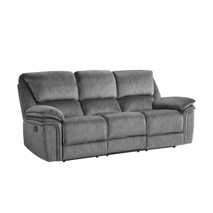 Muirfield Double Reclining Sofa in Gray - 9913-3