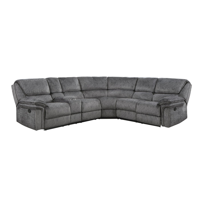 Muirfield 3-Piece Reclining Sectional with Left Console in Gray - 9913*32LCN2R image