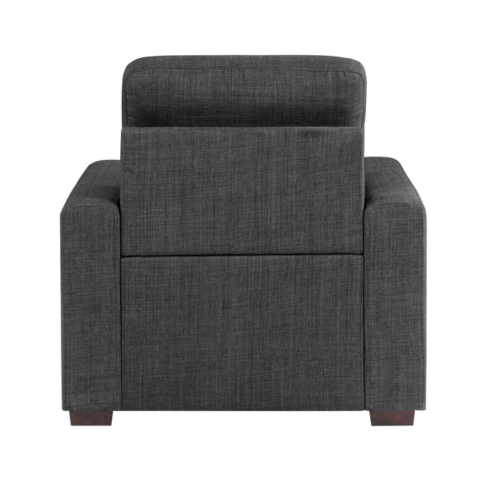 Mccafferty Chair with Pull-out Ottoman in Gray - 9916DG-1