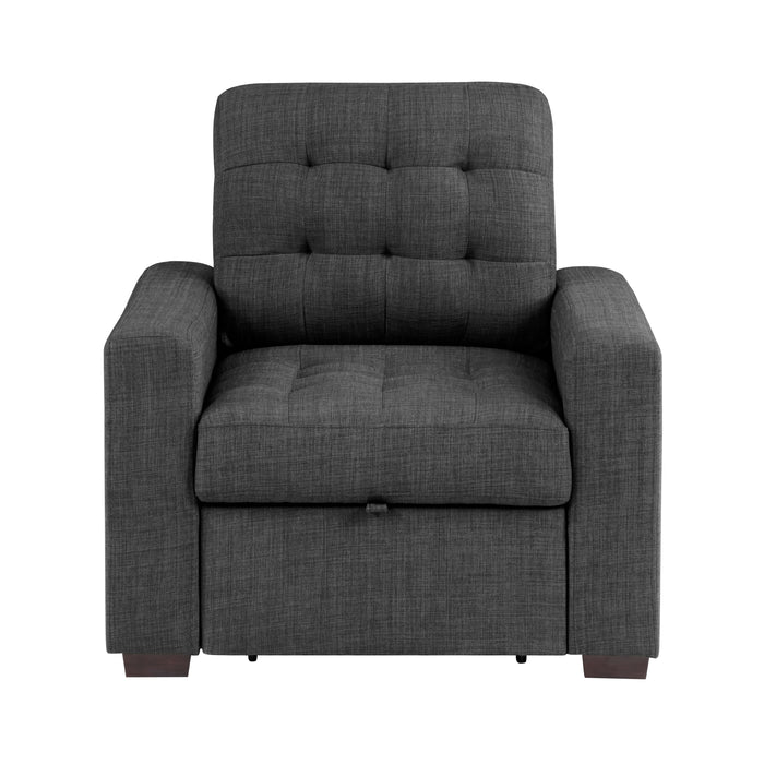 Mccafferty Chair with Pull-out Ottoman in Gray - 9916DG-1 image