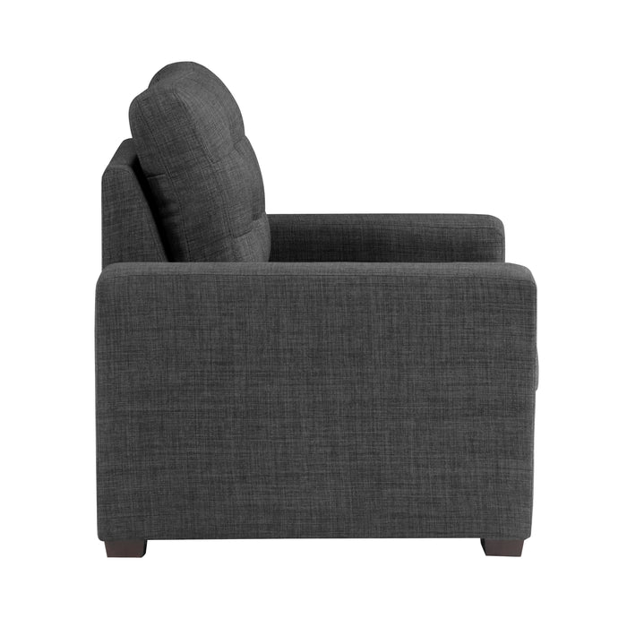 Mccafferty Chair with Pull-out Ottoman in Gray - 9916DG-1