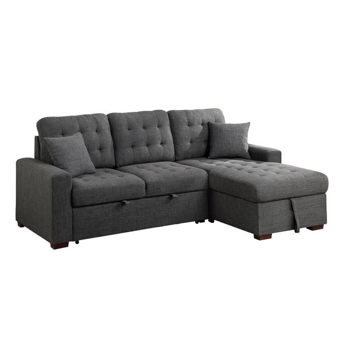 Mccafferty 2-Piece Sectional with Pull-out Bed and Right Chaise with Hidden Storage in Gray - 9916DG*SC