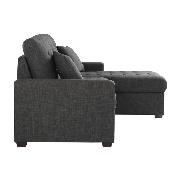 Mccafferty 2-Piece Sectional with Pull-out Bed and Right Chaise with Hidden Storage in Gray - 9916DG*SC