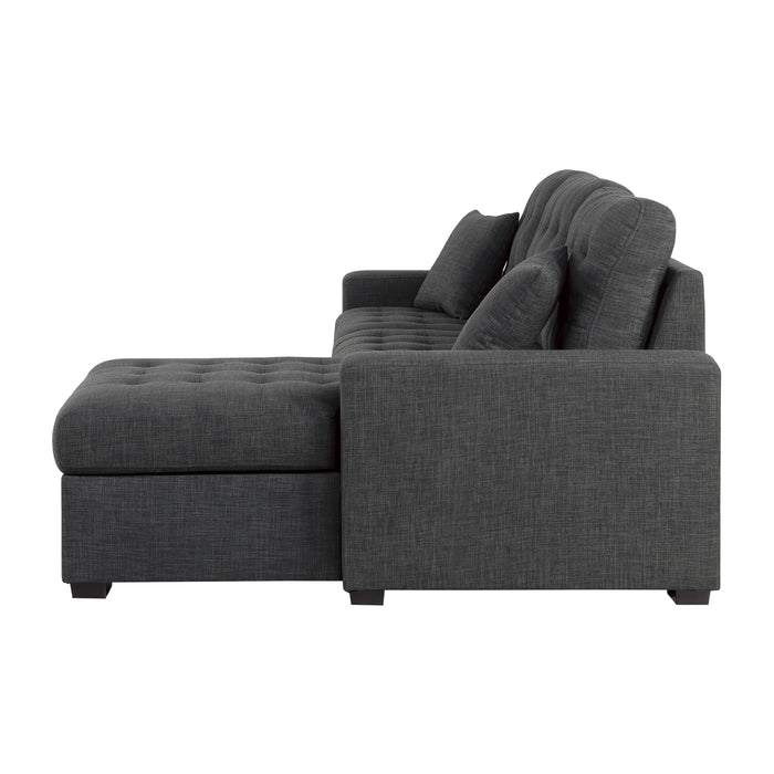 Mccafferty 2-Piece Sectional with Pull-out Bed and Right Chaise with Hidden Storage in Gray - 9916DG*SC