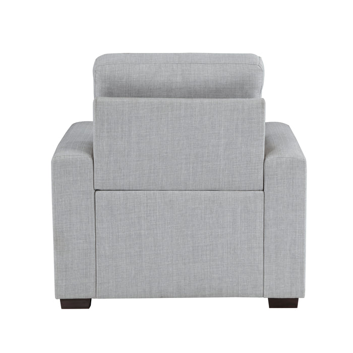 Mccafferty Chair with Pull-out Ottoman in Gray - 9916GY-1