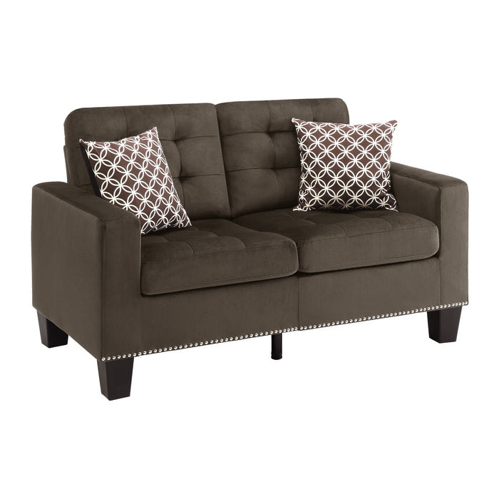 Lantana 2pc Set: Sofa, Love in Brown - 9957CH*2