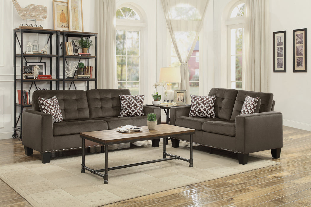 Lantana Loveseat in Brown - 9957CH-2