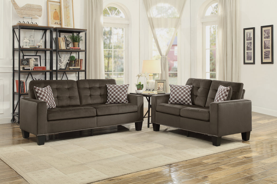 Lantana Loveseat in Brown - 9957CH-2