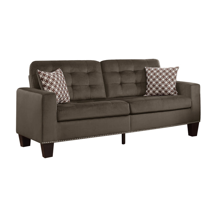 Lantana 2pc Set: Sofa, Love in Brown - 9957CH*2