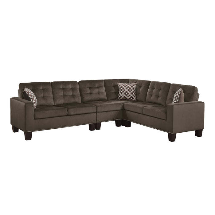 Lantana 2-Piece Reversible Sectional in Brown - 9957CH*SC image