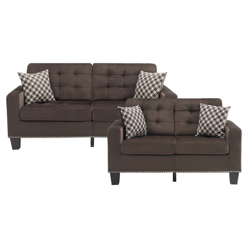 Lantana 2pc Set: Sofa, Love in Brown - 9957CH*2 image