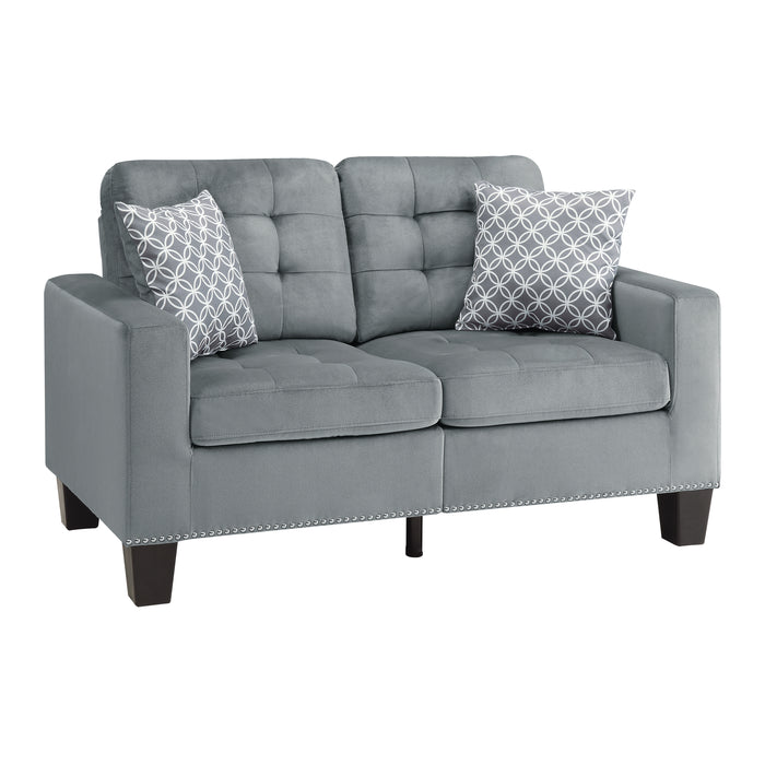 Lantana 2pc Set: Sofa, Love in Gray - 9957GY*2