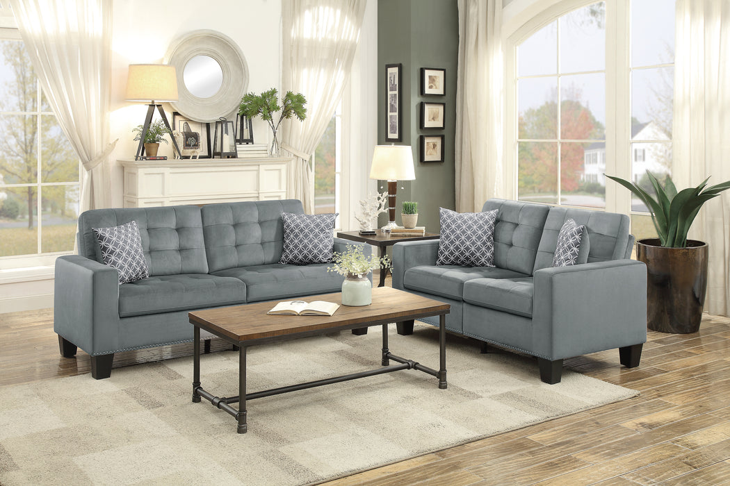 Lantana Loveseat in Gray - 9957GY-2