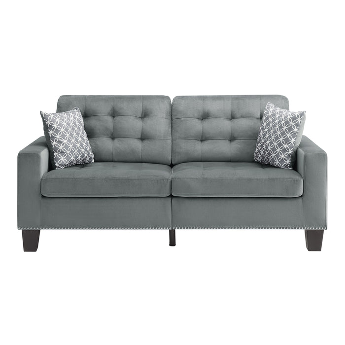 Lantana 2pc Set: Sofa, Love in Gray - 9957GY*2