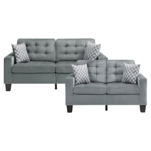 Lantana 2pc Set: Sofa, Love in Gray - 9957GY*2 image