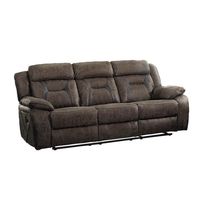 Madrona Hill Double Reclining Sofa in Brown - 9989DB-3