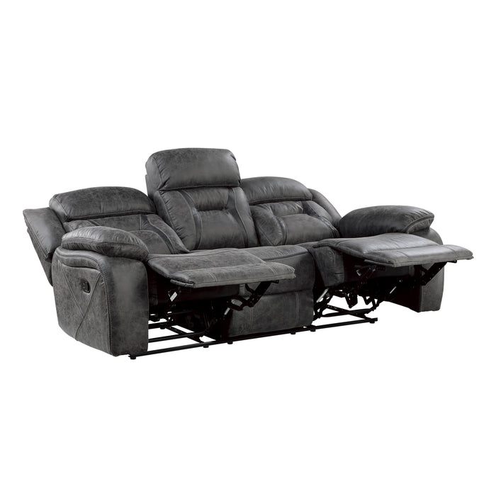 Madrona Hill Double Reclining Sofa in Gray - 9989GY-3