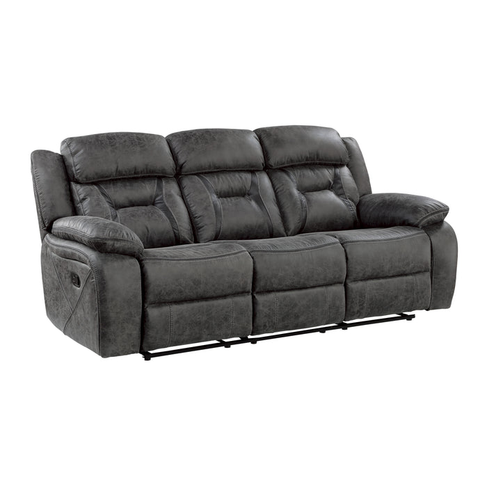 Madrona Hill Double Reclining Sofa in Gray - 9989GY-3