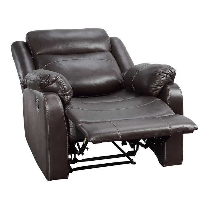 Yerba Lay Flat Reclining Chair in Brown - 9990DB-1