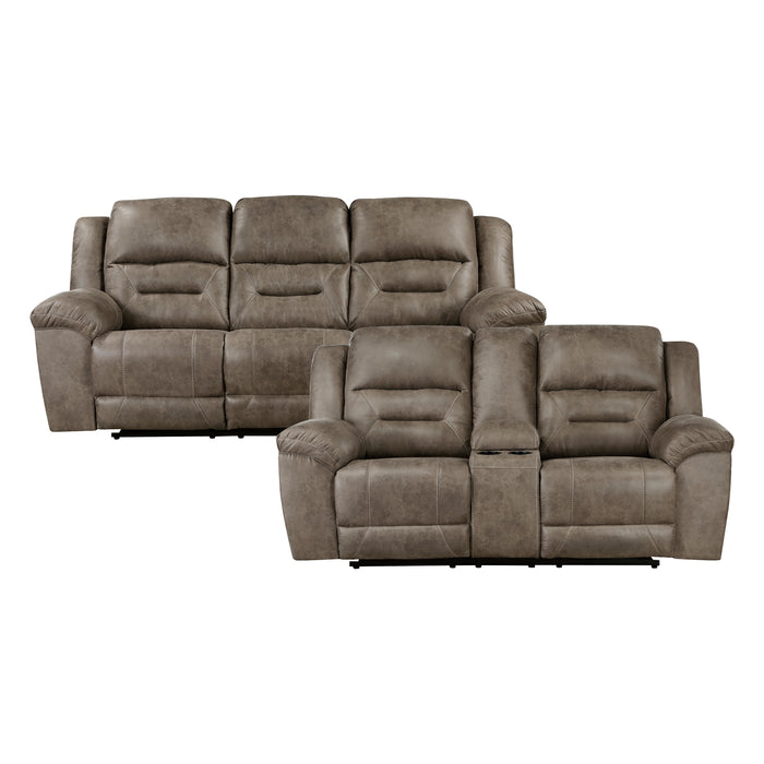 Hazen 2pc Set: Sofa, Love in Brown - 8538BR*2 image